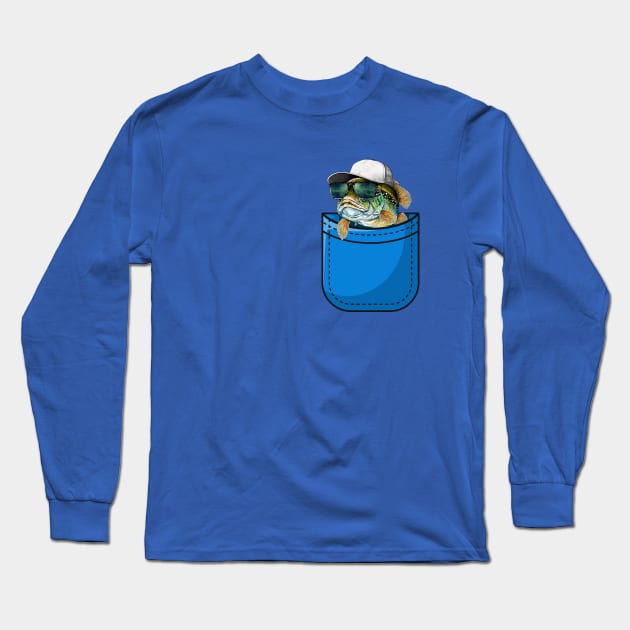 Is that a Bass in Your Pocket? Funny Fish Lover Fishing Sunglasses Long Sleeve T-Shirt by TGKelly